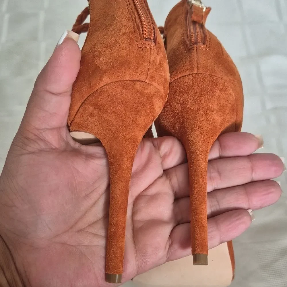 Marciano Women's Rust Lace-Up Heels - Picture 11 of 16